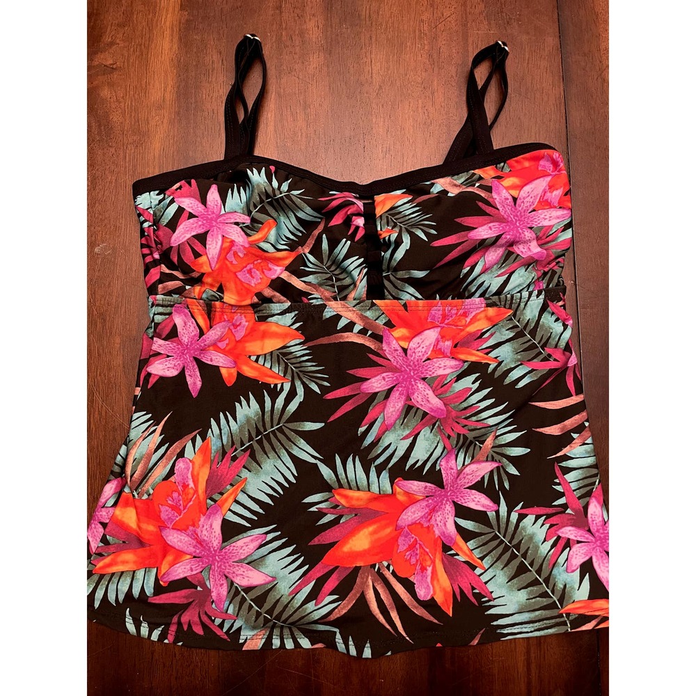 Alex Marie floral bathing suit top only women's size 8